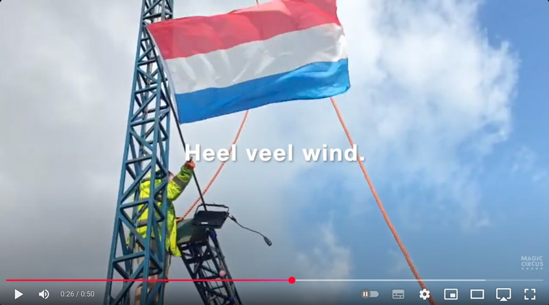Veel wind bij aankomst Noordwijk 2025