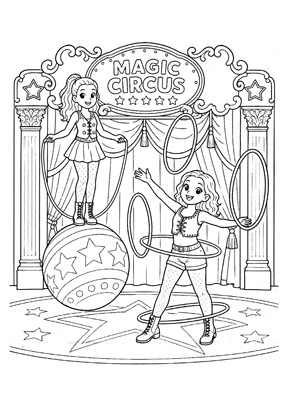 Preview Kleurplaat Magic Circus Bola 2026